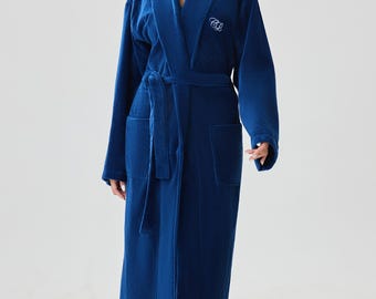 Turkish Cotton Bathrobe for Women, Soft Luxury Spa Loungewear