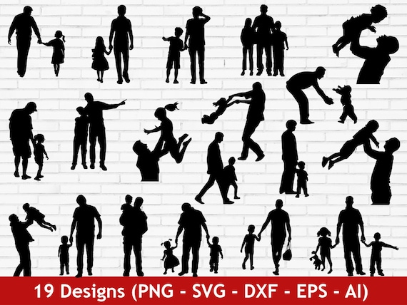 Download Father And Daughter Svg Father Svg Silhouette Father And Etsy