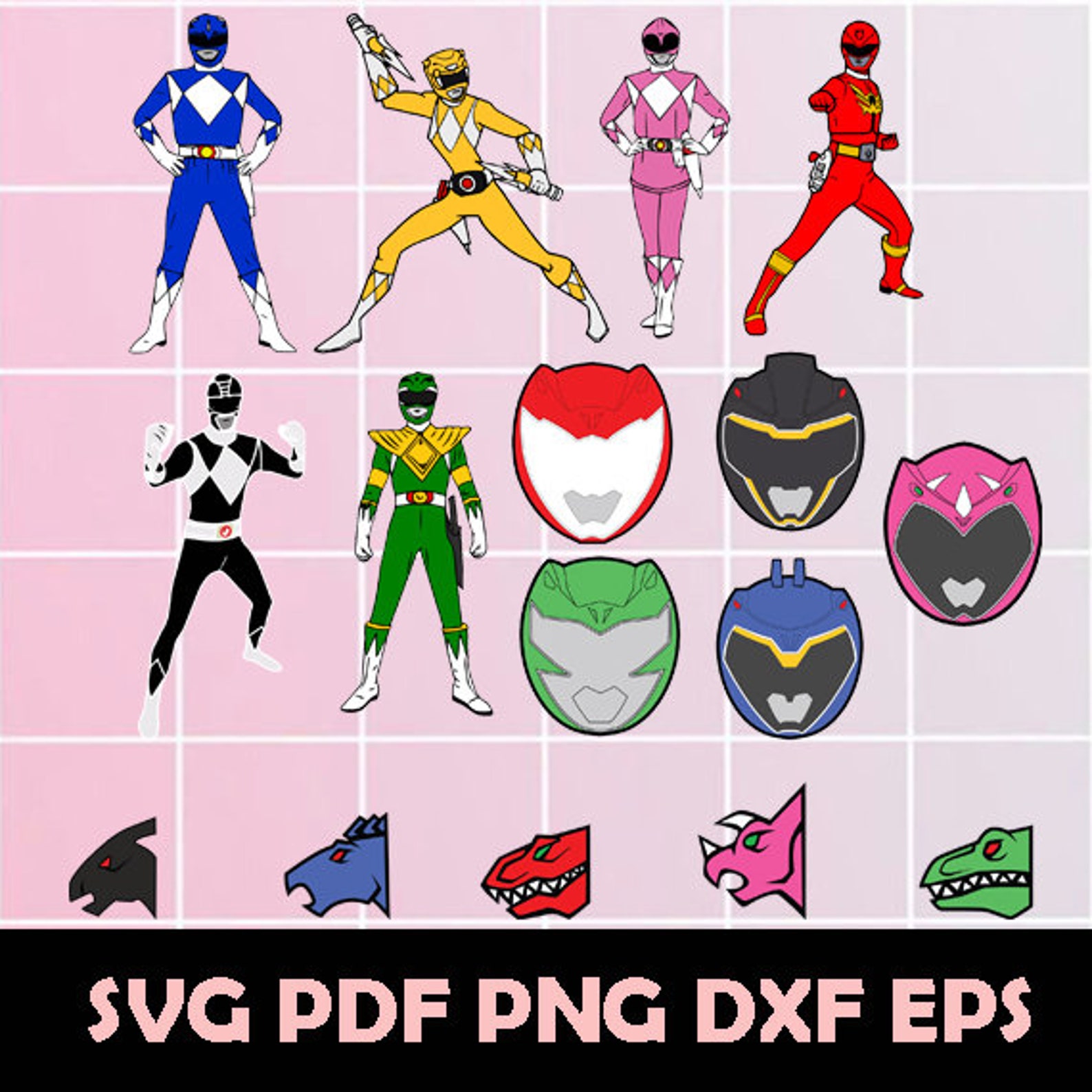 Power ranger Svg Power ranger png Power ranger eps Power Etsy