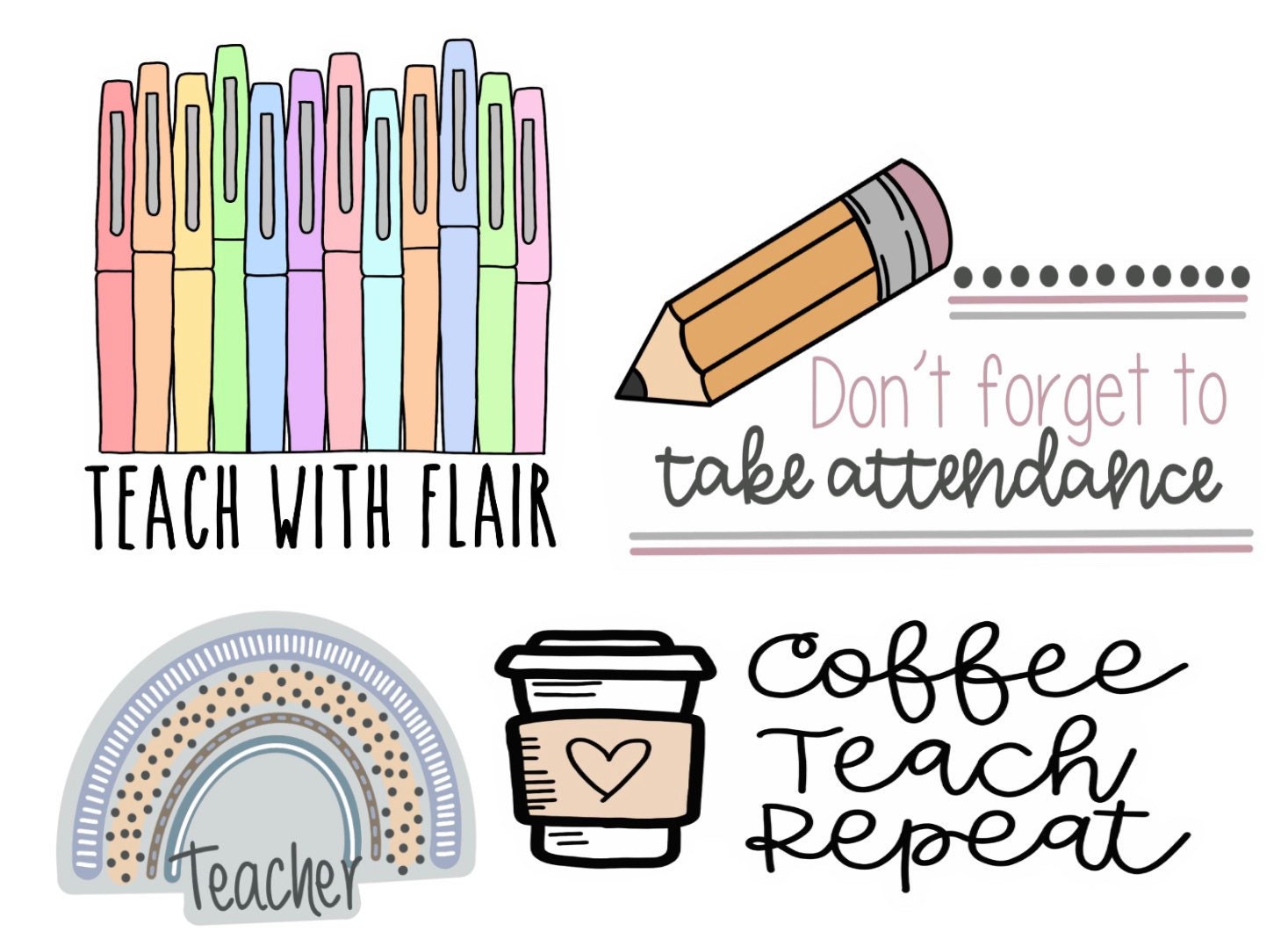 Teacher Stickers Etsy