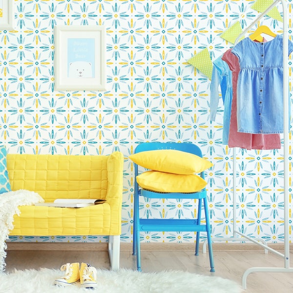 Yellow Removable Wallpaper - Etsy