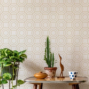 Art Deco Wallpaper - Gold Art Deco Peel and Stick Removable Wallpaper For All Rooms - Self Adhesive Mural - Geometric Art Deco Wall Decor 74