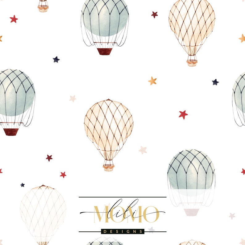 Watercolor Hot Air Balloons Wallpaper Vintage Hot Air Balloons Peel and Stick Removable Wallpaper for Kids Bedroom Self Adhesive 250 image 6