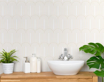 Tapeta w stylu art déco – złota, samoprzylepna, usuwalna tapeta w stylu art déco – samoprzylepna, niestandardowych kolorów, geometryczny wystrój ścienny w stylu art déco 055