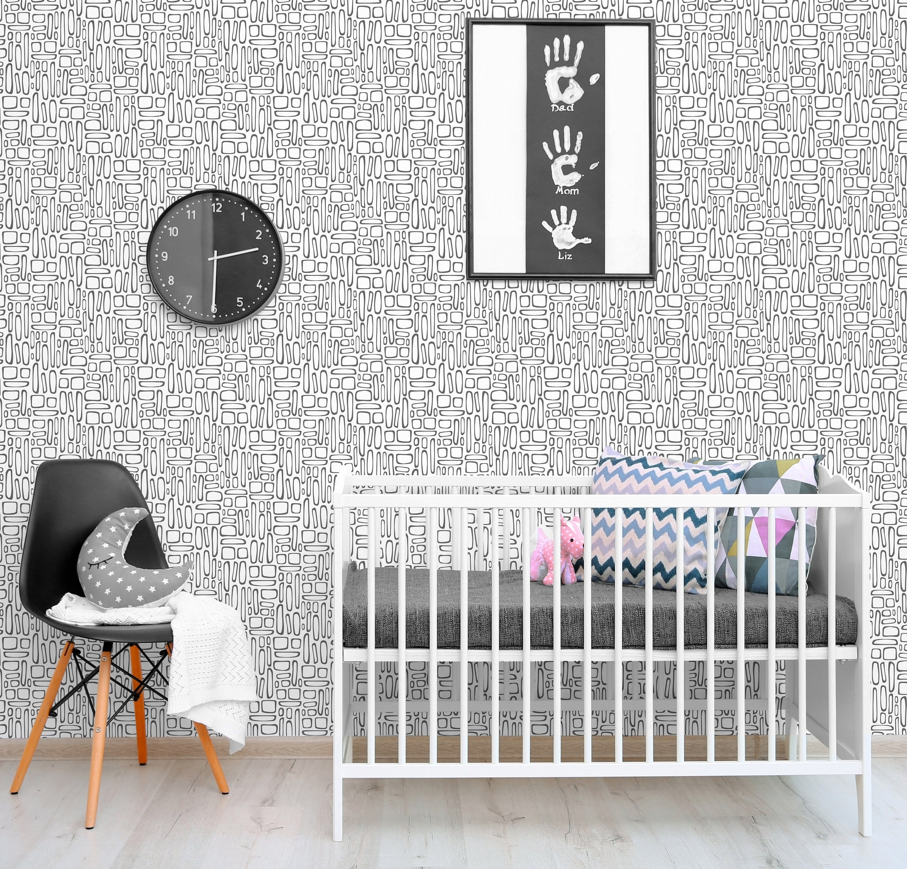 Doodle Squares Wallpaper Geometric Doodle Black and White - Etsy Hong Kong Doodle Squares Wallpaper Geometric Doodle Black and White - Etsy Hong Kong