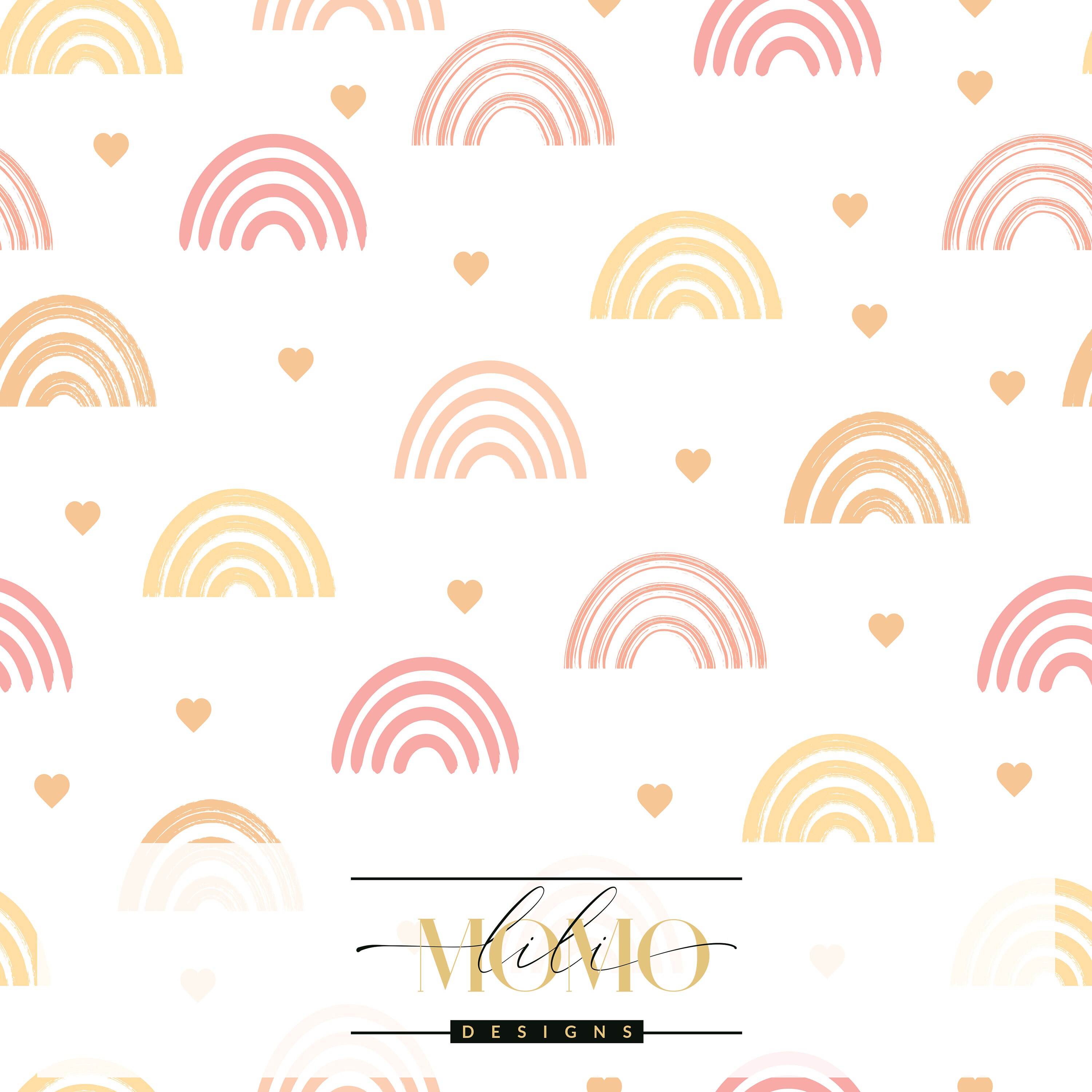 Cute Pink Rainbow Wallpaper minimal Custom Color Rainbows Etsy