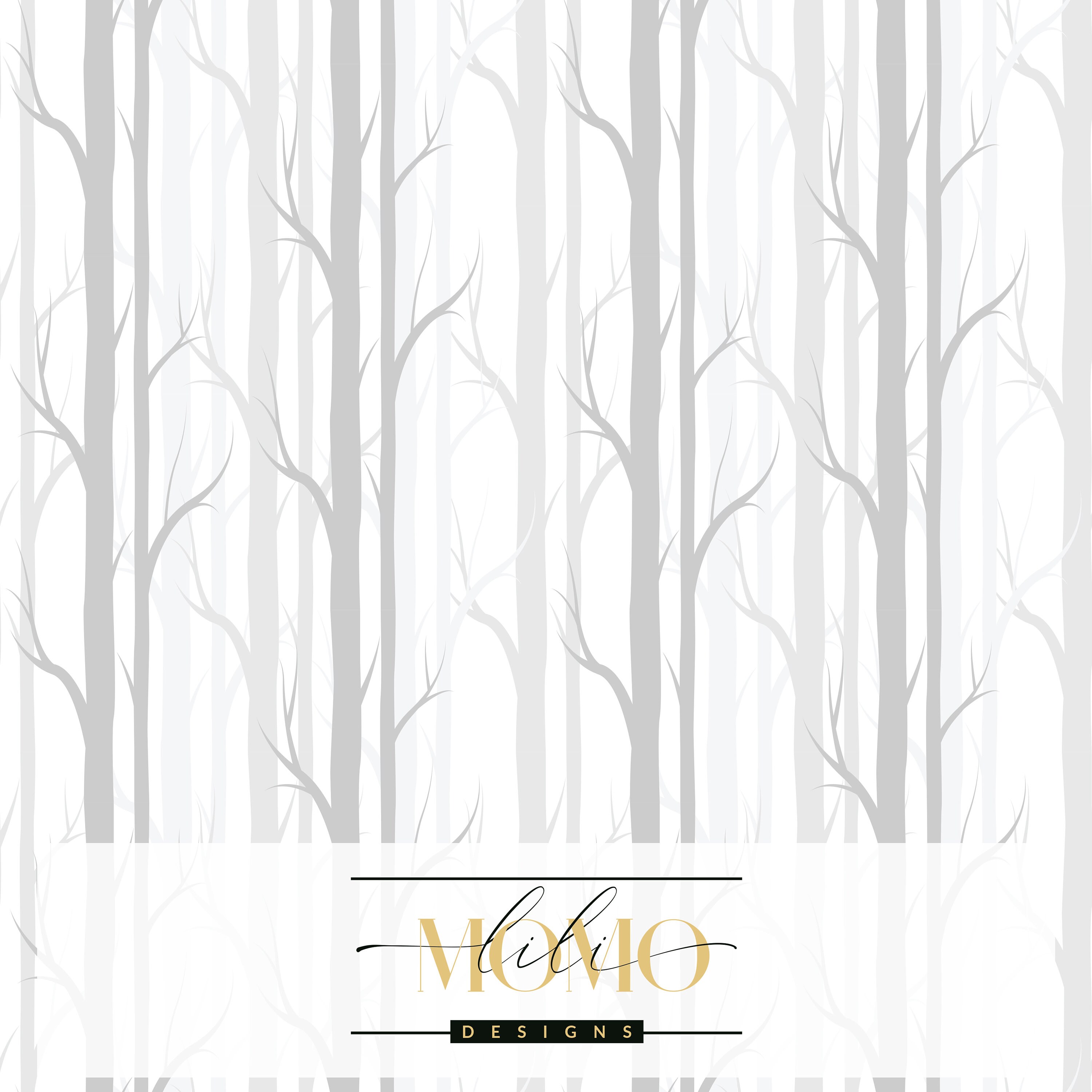 Mystical Birch Trees Wallpaper Woodland Birch Trees Forest - Etsy