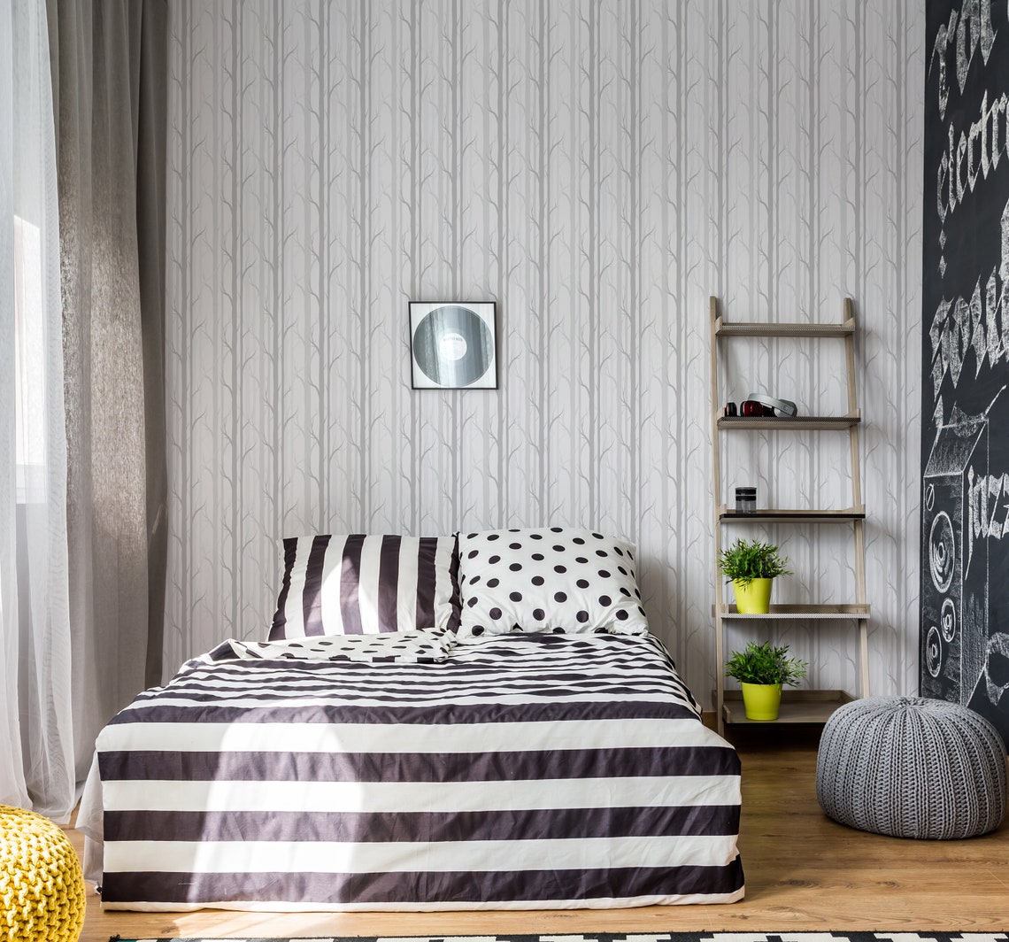 Mystical Birch Trees Wallpaper Woodland Birch Trees Forest - Etsy