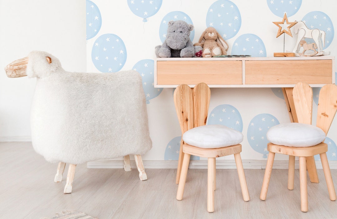 Watercolor Blue Balloons Wallpaper Pastel Blue Balloons Peel and Stick