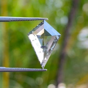 2,91 karaat Fancy Kite Cut Lab-gekweekte diamant, Salt and Pepper losse diamant, unieke middensteen voor verlovingsring, hanger en sieraden