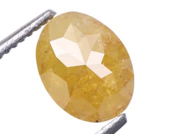 0.65 CT, 6.2 X 4.8 MM | Oval Cut Diamond, Natural Yellow Diamond, Natural Loose Diamond, Fancy Diamond For Engagement Ring & Pendant, OM1809