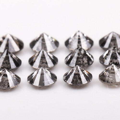0.53 CT, 2.1 MM, Salt And Pepper Round Brilliant shops Cut Minimal Diamonds, Engagement Ring Jewelry Diamonds, Best Price Diamonds [12 pcs] OM4687