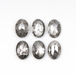 0.70 CT, 3.6 X 2.5 MM, Salt And Pepper Diamond | Oval Cut Diamond | Natural Loose Diamond | Gray Diamond | Conflict Diamond For Earring