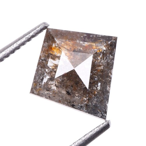 0.78 CT, 8.0 X 7.6 MM, Salt and Pepper Diamond, Kite Shape Minimal Diamond, Engagement Ring Jewelry Diamond, Best Price Diamond shops | OM0363