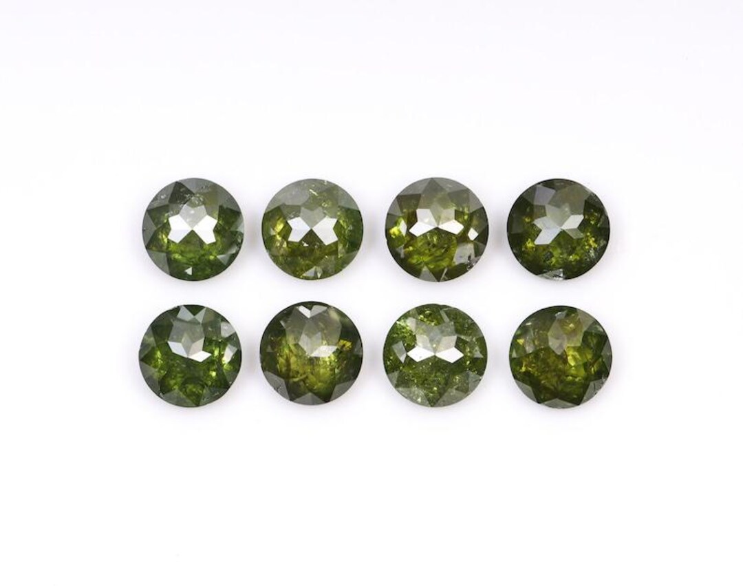 Green Roses Diamond Buy 1.61 CT, 3.4 MM | Enhanced Green Color Diamond | Round Rose Cut ...