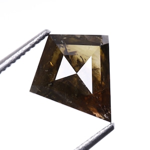 1.36 CT, 8.6 X 7.7 MM, Salt And Pepper Diamond | Kite Diamond | Gray Diamond | Fancy Diamond | Natural Loose Diamond For Engagement Ring