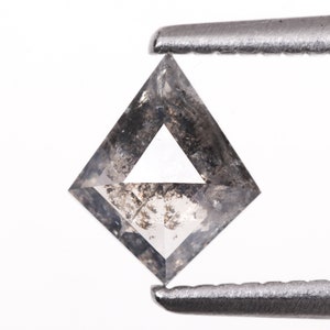 0.45 CT, 6.6 X 5.5 MM Salt And Pepper Diamond | Kite Diamond | Gray Diamond | Fancy Diamond | Natural Loose Diamond For Engagement Ring