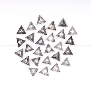 3.0 MM | Salt And Pepper Diamond | Triangle Cut Diamond | Natural Loose Diamond | Fancy Diamond For Engagement Ring , Earrings For Woman