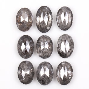 1.12 CT, 4.0 X 2.5 MM Salt And Pepper Diamond | Oval Cut Diamond | Natural Loose Diamond | Gray Diamond | Conflict Diamond For Earring