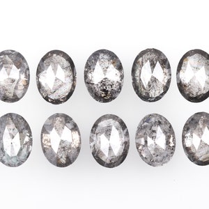 1.89 CT, 4.0 X 3.0 MM, Salt And Pepper Diamond | Oval Cut Diamond | Natural Loose Diamond | Gray Diamond | Conflict Diamond For Earring