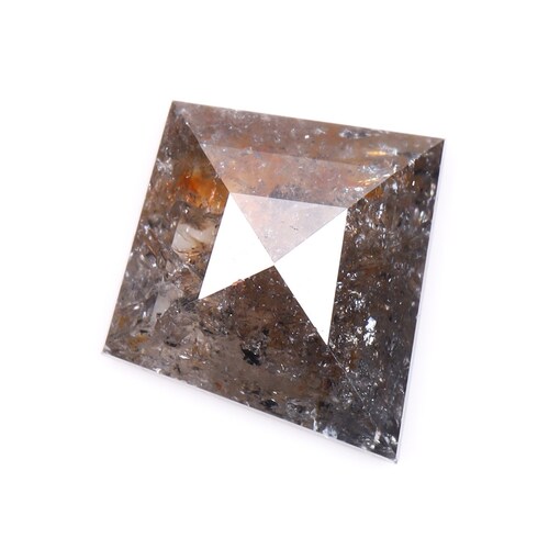 0.78 CT, 8.0 X 7.6 MM, Salt and Pepper Diamond, Kite Shape Minimal Diamond, Engagement Ring Jewelry Diamond, Best Price Diamond shops | OM0363