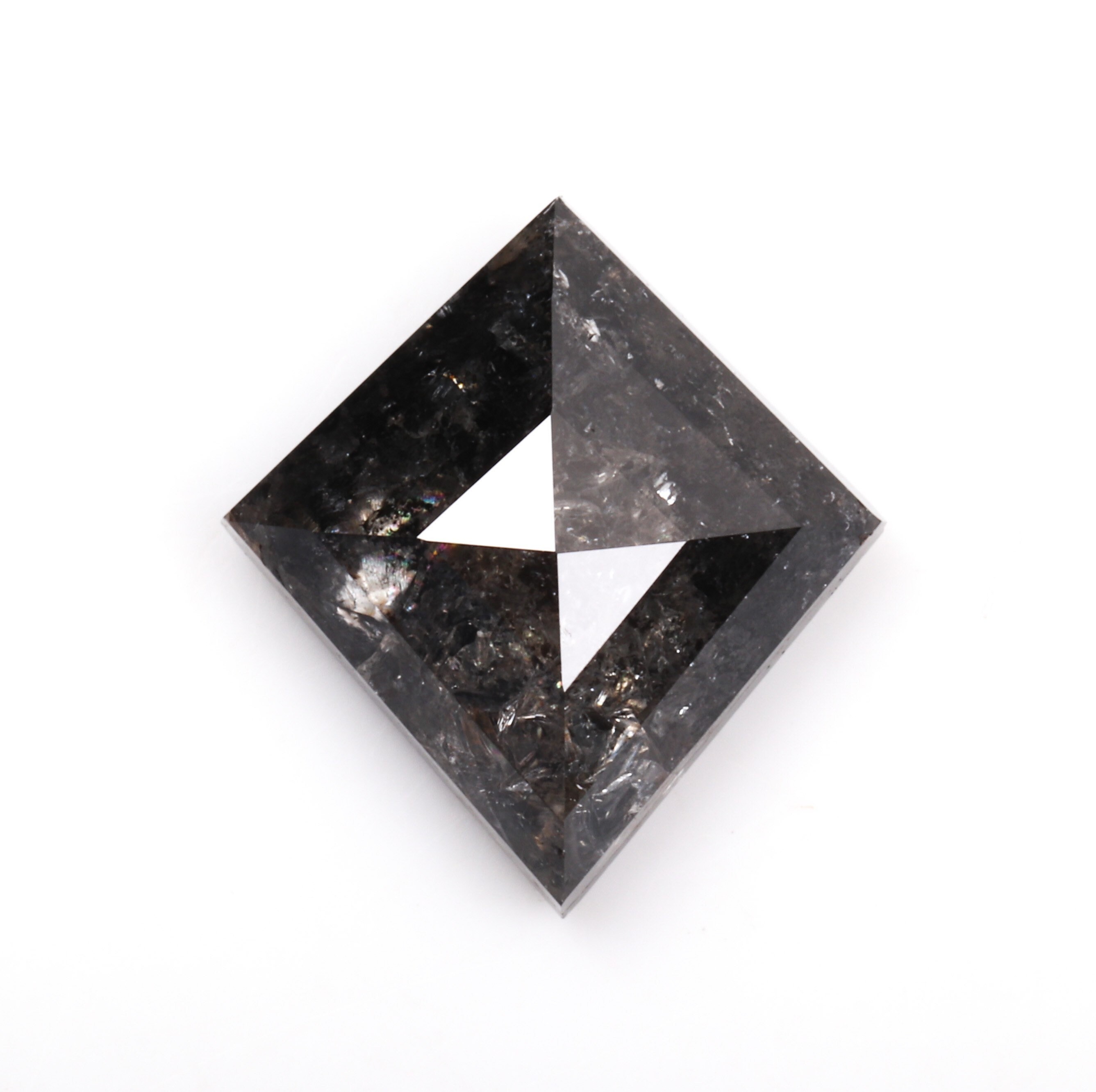 0.90 CT 7.8 X 7.2 MM Salt and Pepper Diamond Kite Shape Etsy