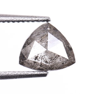 0.54 CT, 5.8 X 5.0 MM, Salt And Pepper Diamond Triangle Cut Diamond, Natural Loose Diamond, Fancy Diamond For Engagement Ring For Woman