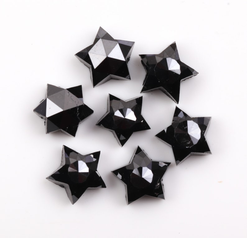 Fancy Black Color Star Shape Minimal Diamond Engagement Ring Jewelry Diamond 2.73 CT Best Price Diamond 7 Pcs| MM0315 4.0 To 4.5 MM