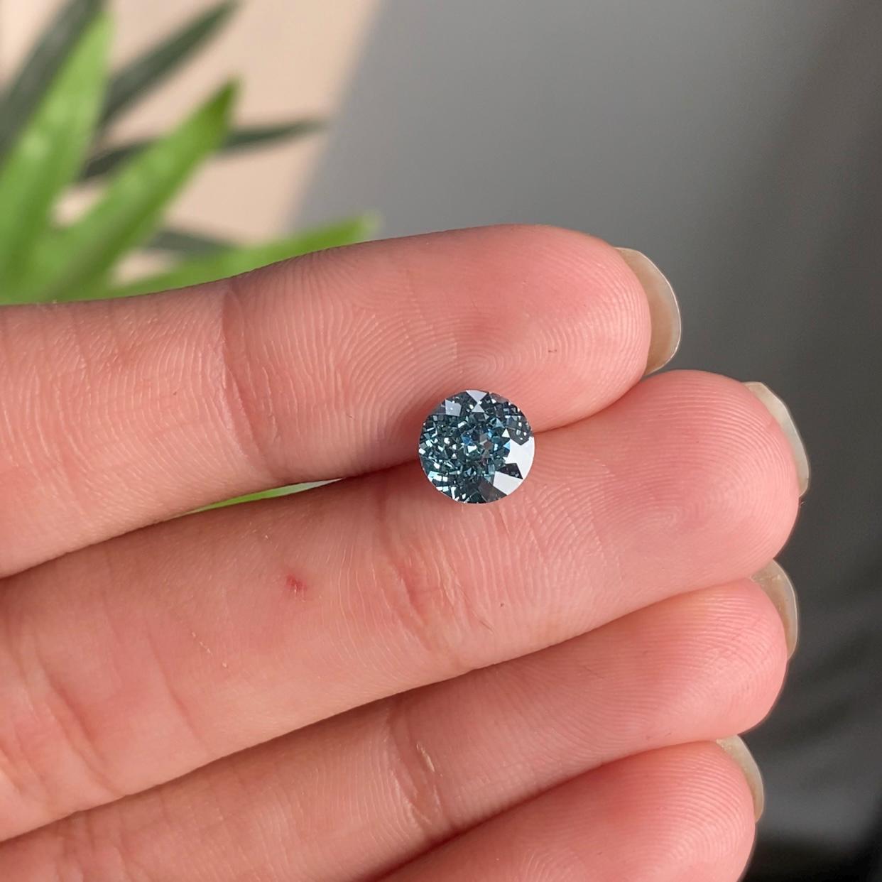 1.23 CT, 6.9 MM, Lab Grown Diamond, Round Portuguse Cut Diamond