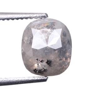 1.12 CT, 6.2 X 5.5 MM, Salt and pepper  Diamond, Cushion Cut Minimal Diamond, Jewelry Making Diamond, Best Price Diamond