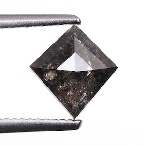 0.90 CT, 7.8 X 7.2 MM, Salt And Pepper Diamond | Kite Diamond | Gray Diamond | Fancy Diamond | Natural Loose Diamond For Engagement Ring
