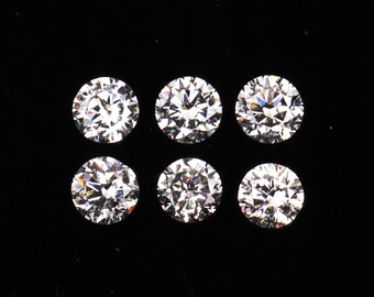 3,5 mm, weißer, runder Diamant (Melee-Diamant), im Labor gezüchtet, brillantgeschliffen, Schmuckqualität, CVD-Diamant für Ohrringpaare und individuelle Ringanfertigung