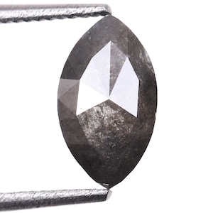 0.84 CT, 7.8 X 4.5 MM, Salt and Pepper Diamond, marquise Shape Minimal Diamond, Engagement Ring Jewelry Diamond, Best Price Diamond