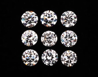 2.0 MM Lab Grown Diamond Round Brilliant Cut Diamond Lab Diamond Lab Created Diamond Loose Diamond Melee Diamond For Ring Band & Bracelets