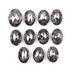 1.42 CT, 3.6 X 2.6 MM, Salt And Pepper Diamond | Oval Cut Diamond | Natural Loose Diamond | Gray Diamond | Conflict Diamond For Earring