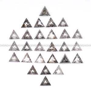 5.0 MM, Triangle Salt and Pepper Diamond – Natural Loose Fancy Cut Diamond for Engagement Ring, Diamond For Making Earrings For Woman