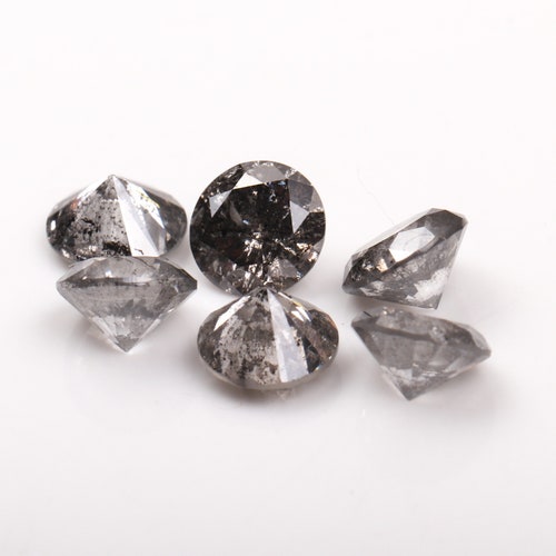 3.9 MM Natural Loose Diamond, Salt and Pepper Transparent Diamond, Round top Brilliant Cut Diamond, Best Price Diamond (1 pcs to 3 Pcs Option)