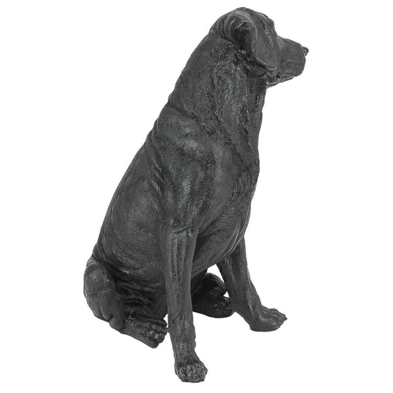 Black Labrador Retriever Dog Statue Etsy