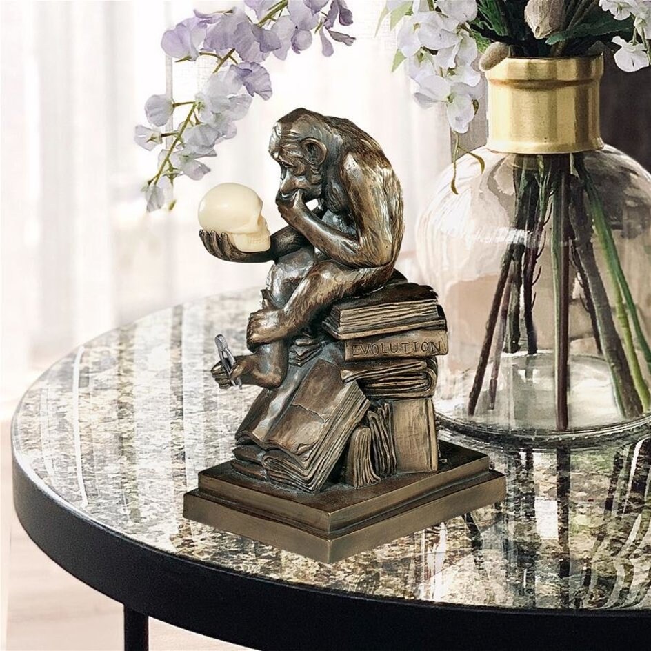 Darwin's Ape Thinker Monkey Sculpture Statue by Rheinhold Etsy