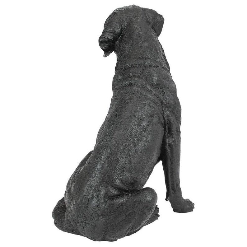 Black Labrador Retriever Dog Statue Etsy