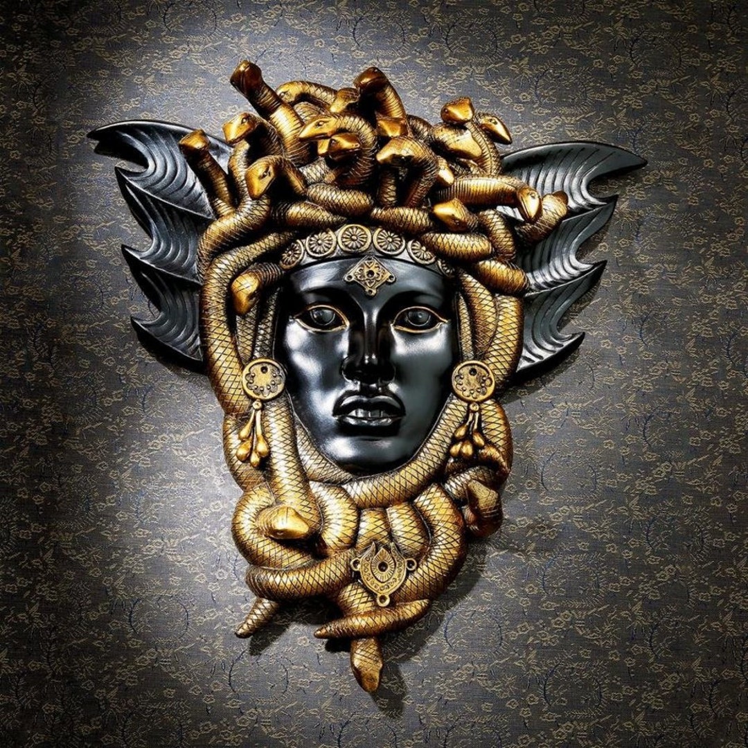 Medusa the Greek Snake-haired Gorgon Wall Sculpture Statue - Etsy Medusa the Greek Snake-haired Gorgon Wall Sculpture Statue - Etsy