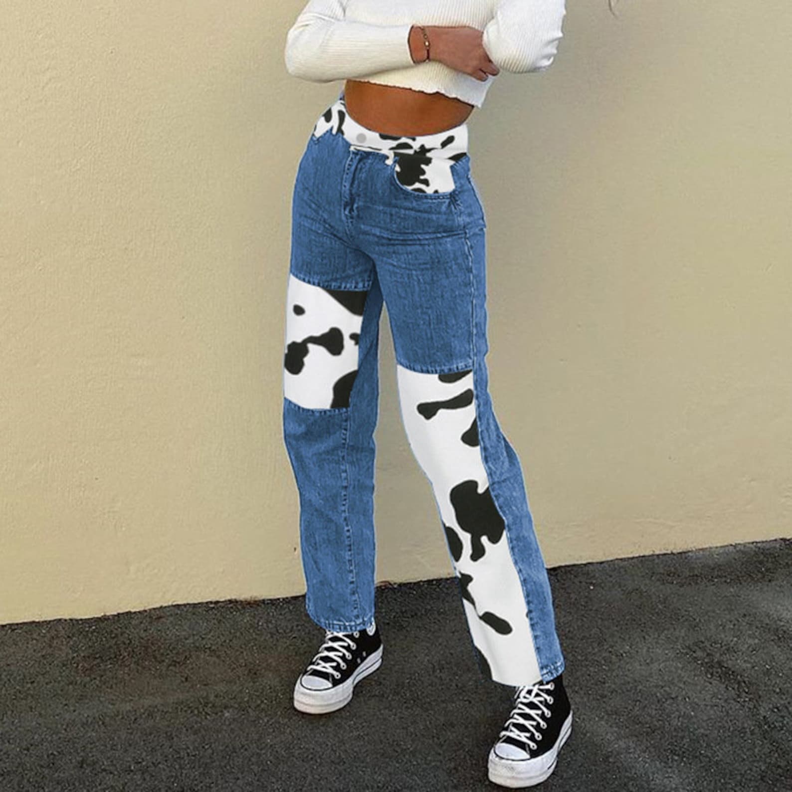 jeans with two stripes