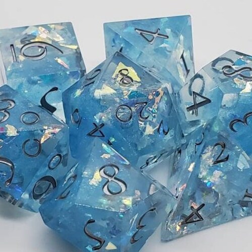 Rusty Spacerocket / Sharp Edge Dnd Dice/ 7pc Polyhedral Dice - Etsy