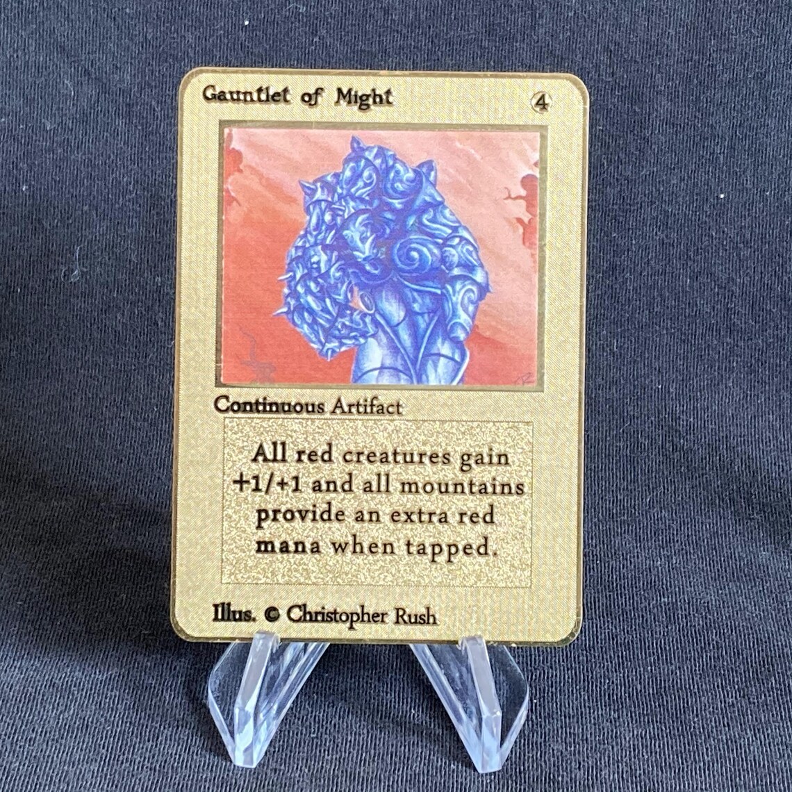 Gauntlet of Might Gold Metal Magic the Gathering MTG carte Etsy