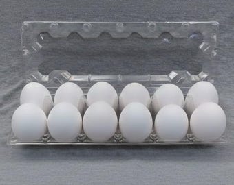 Jumbo White Blown Chicken Eggs: Hollow Eggshells for Art & Decor