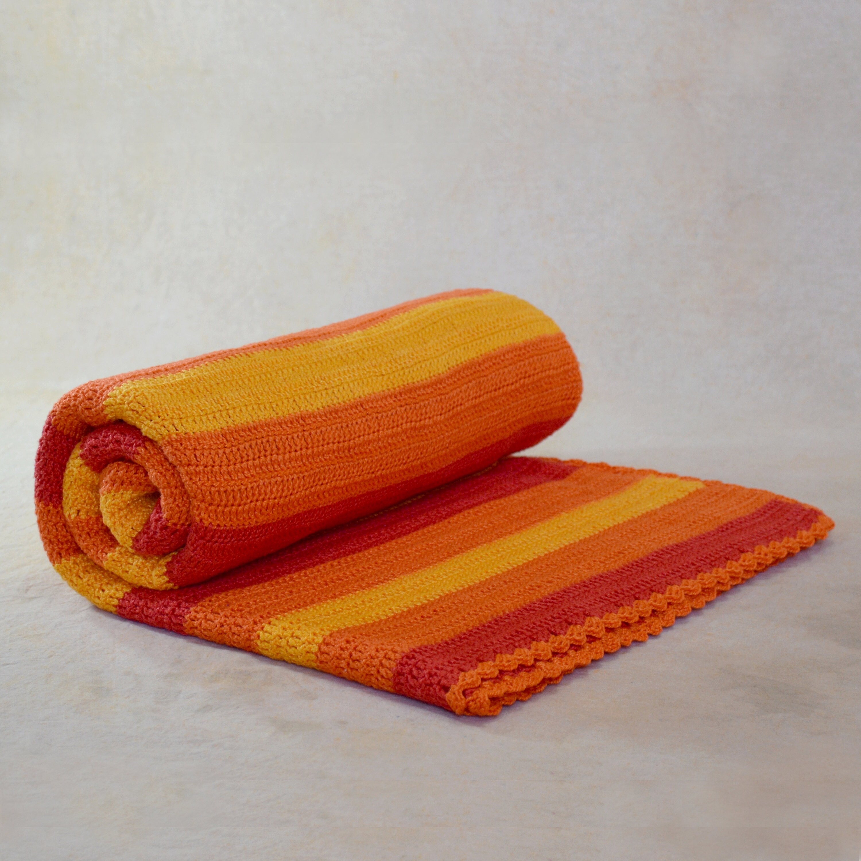 Couverture Tecer Contemporâneo Rouge, Jaune et Orange