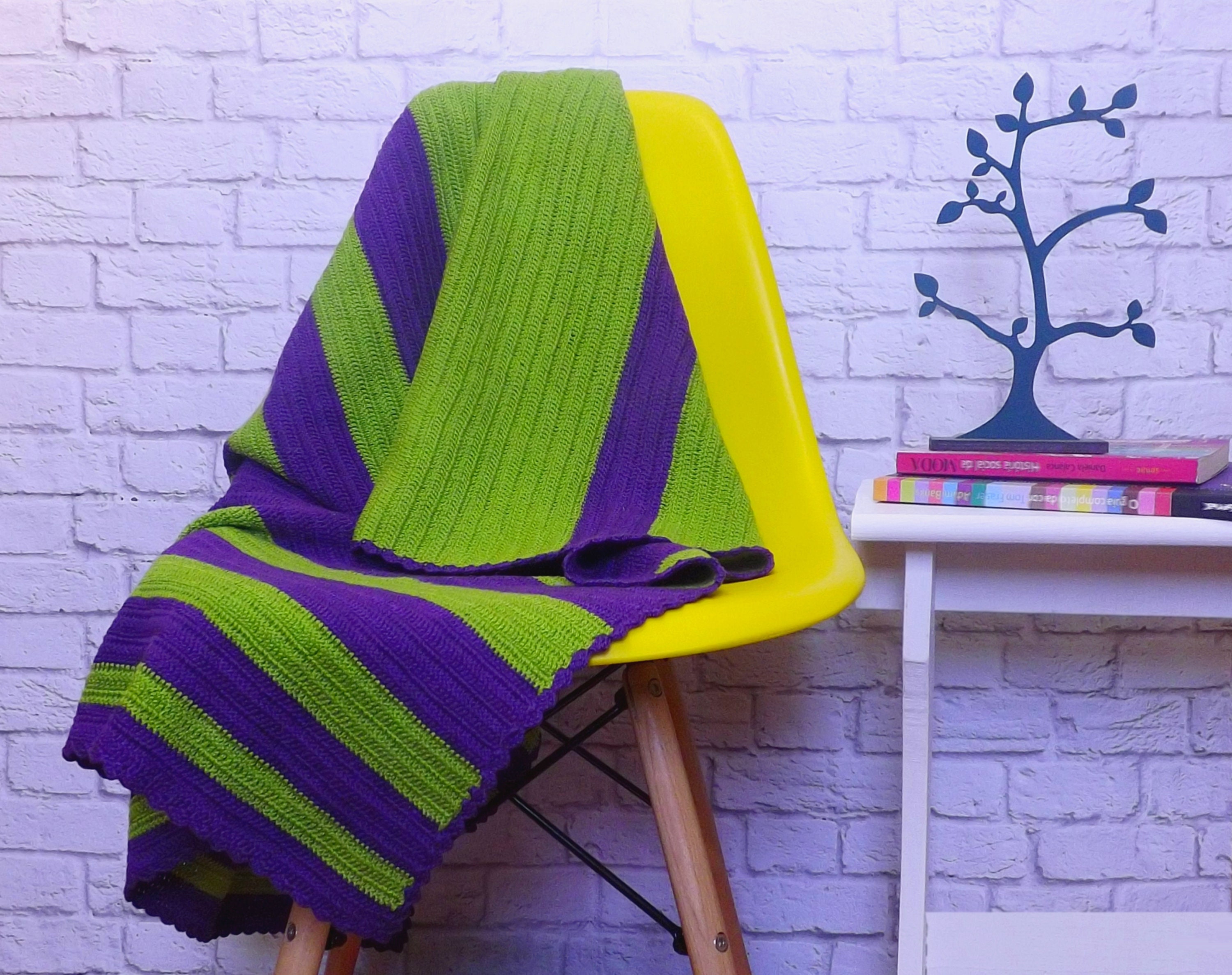 Couverture Tecer Contemporâneo Vert et Violet