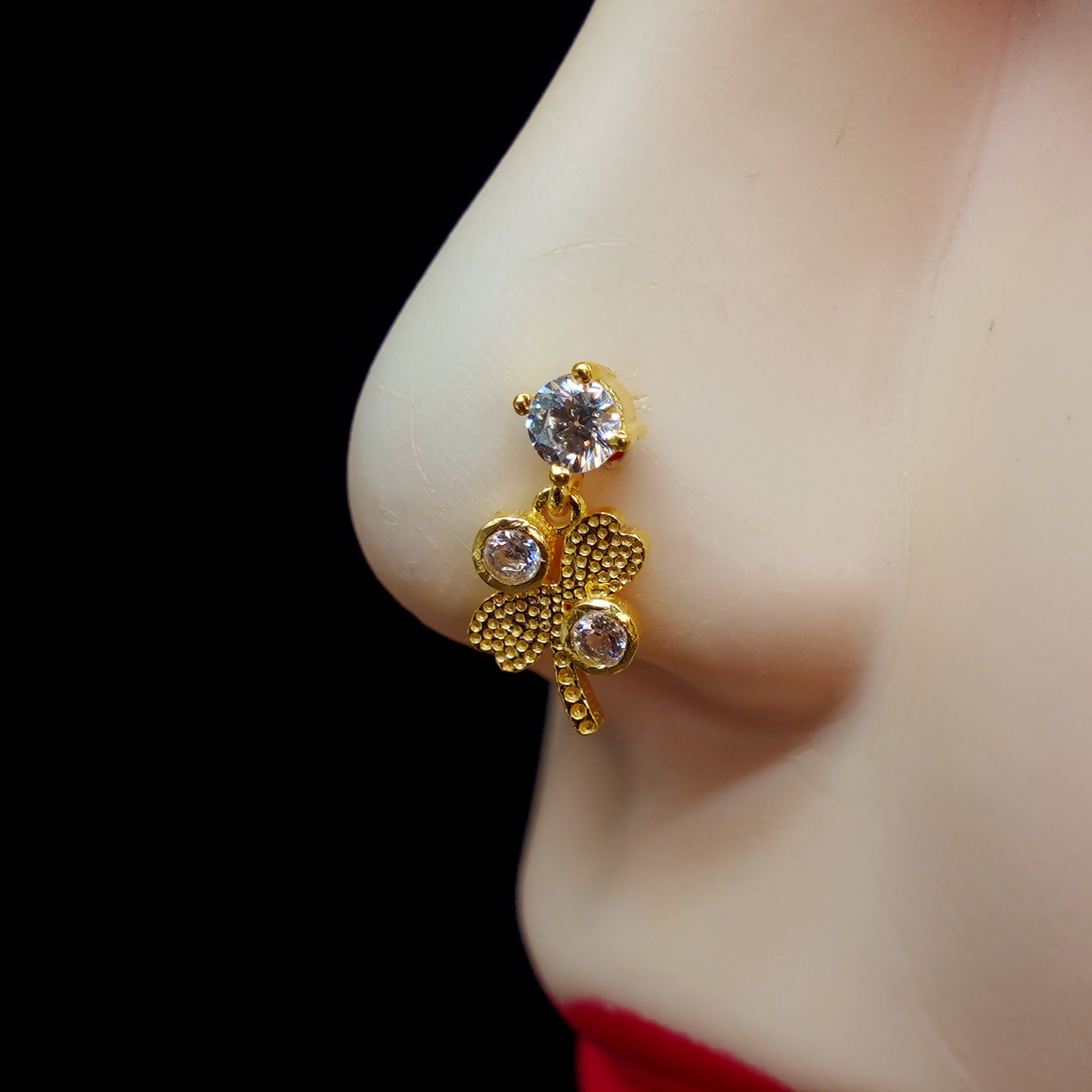 Gold Nose Rings at best price in Amritsar by S.Harjeet Singh Jewellers |  ID: 13450386655