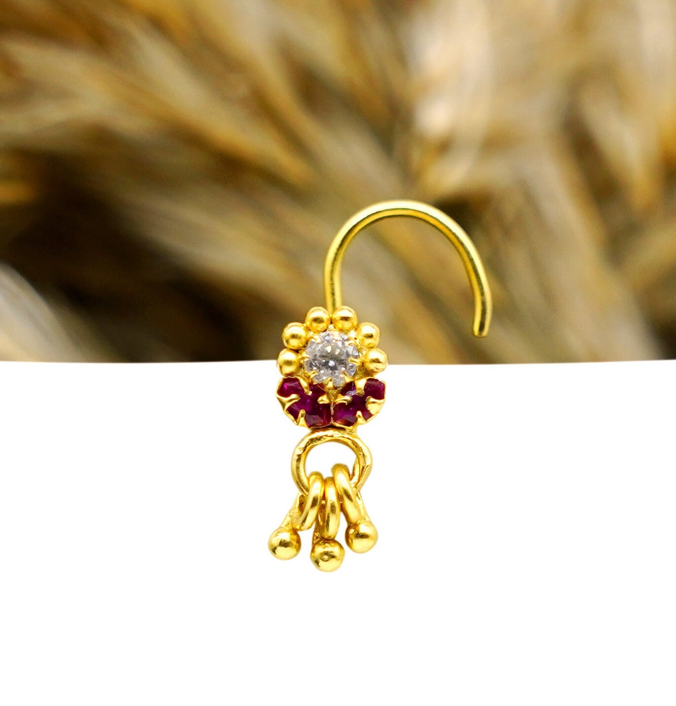 Gold nose nath deals price