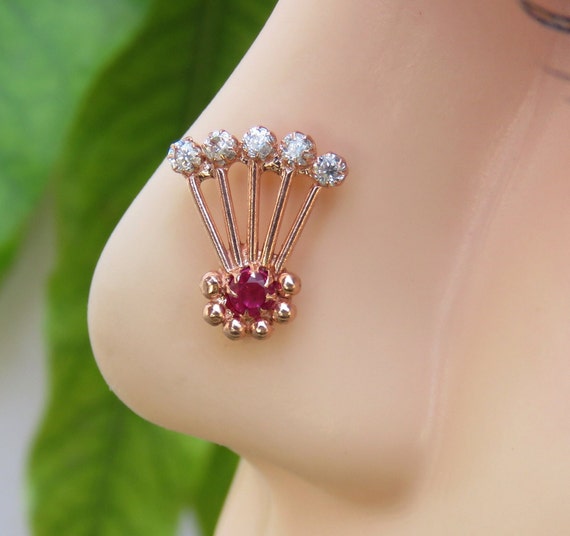 Large diamond deals nose stud